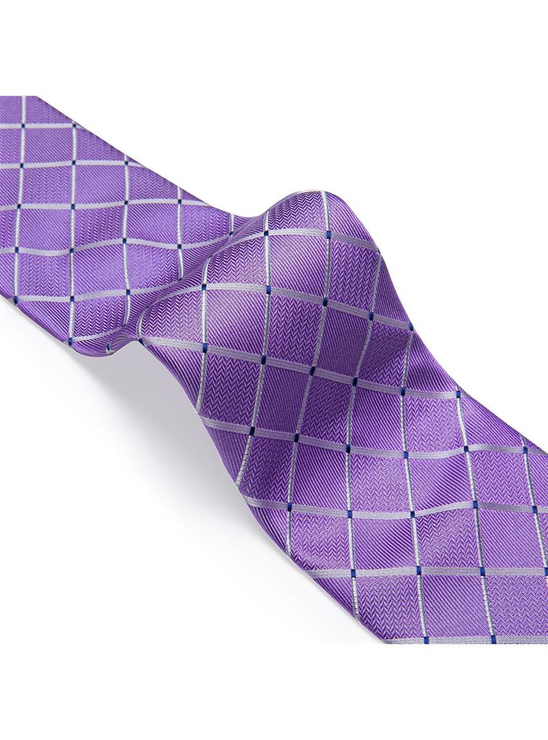 Corbata Hombre Seda con paño y colleras. Modelo Sangre Violeta-5