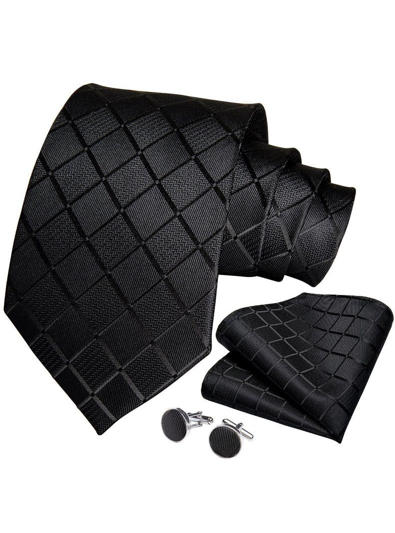 Corbata hombre + Paño + Collera formal hombre. Modelo Sangre Negra-0
