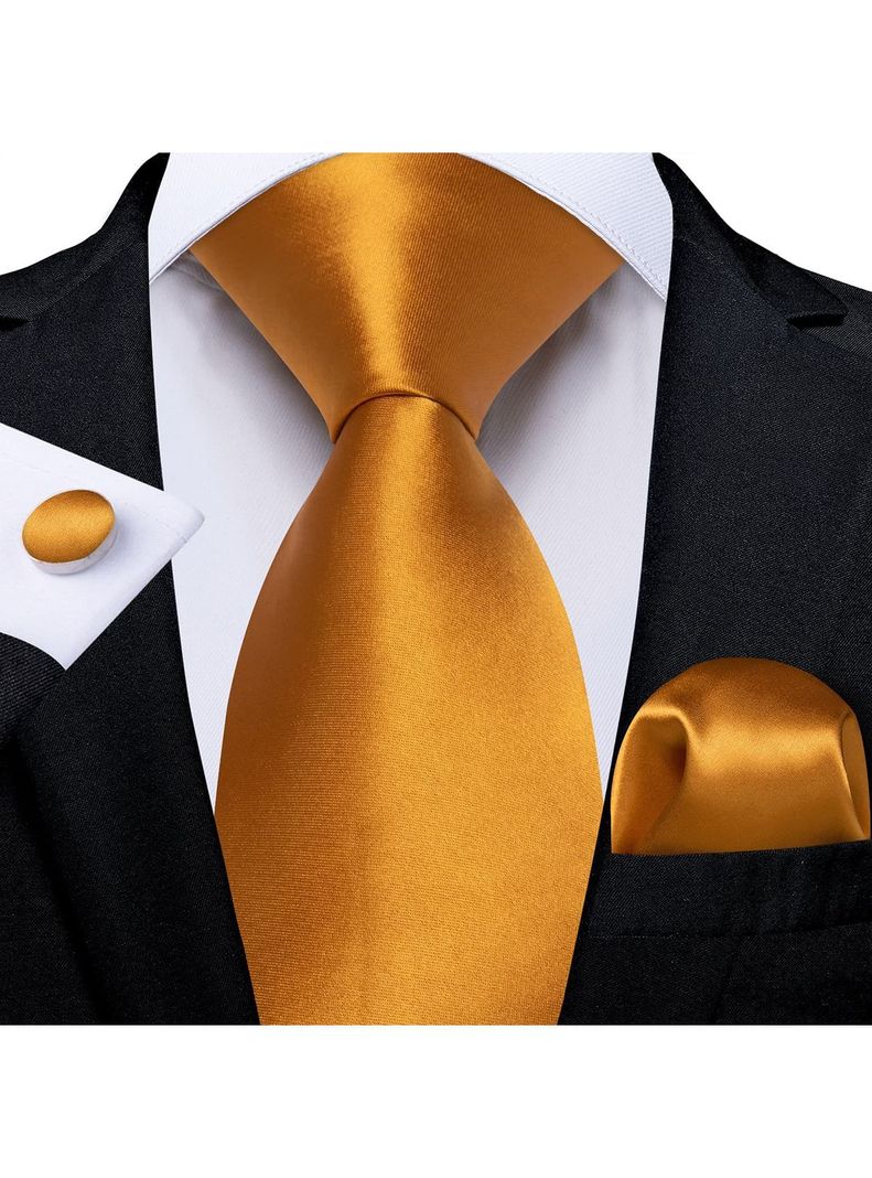 Corbata Cobriza Hombre con paño y colleras. Modelo Cobre Italiano-1