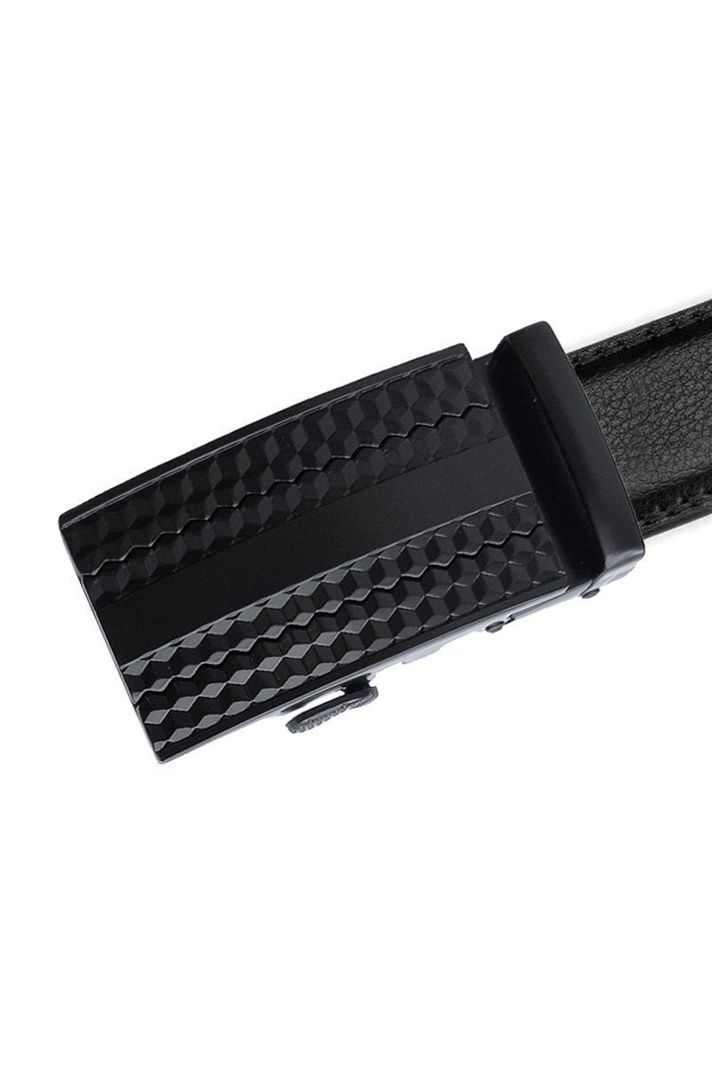 Cinturon ejecutivo automatico cuero negro hombre. Cheng Black-1
