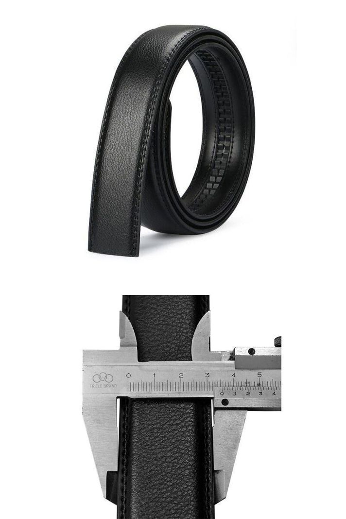 Cinturon ejecutivo automatico cuero negro hombre. Cheng Black-4