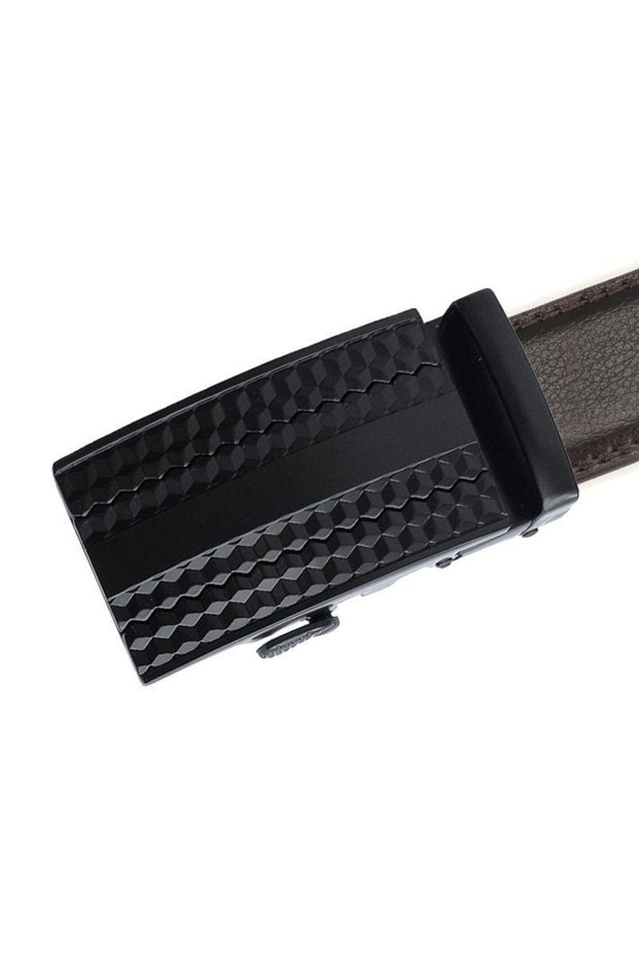 Cinturon ejecutivo automatico cuero café hombre. Cheng Black-1