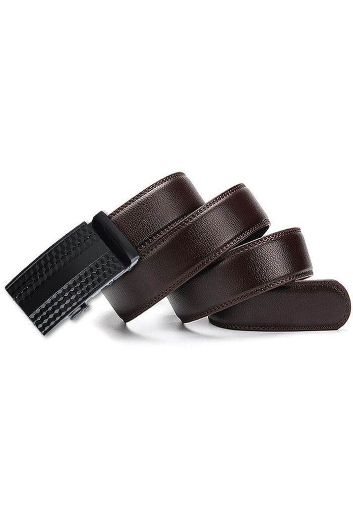 Cinturon ejecutivo automatico cuero café hombre. Cheng Black-0