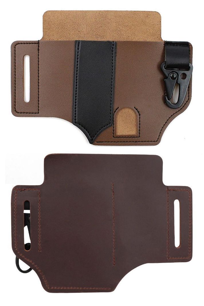 Organizador Táctico Cintura Hombre. Para Llaves y Accesorios. Café y Negro-1