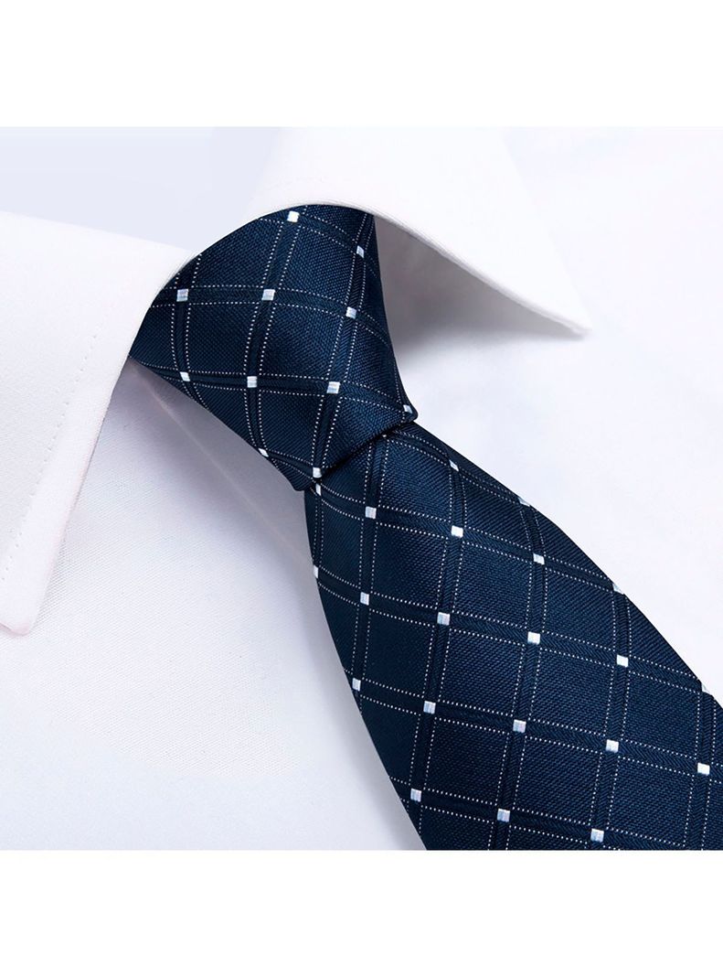 Set Corbata + Paño + Collera formal hombre. Modelo Night Ocean-2