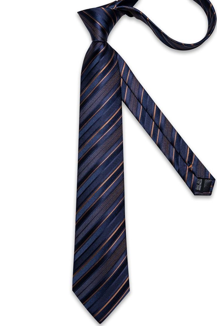 Set Corbata + Paño + Collera formal hombre. Modelo Mar Dorado-4