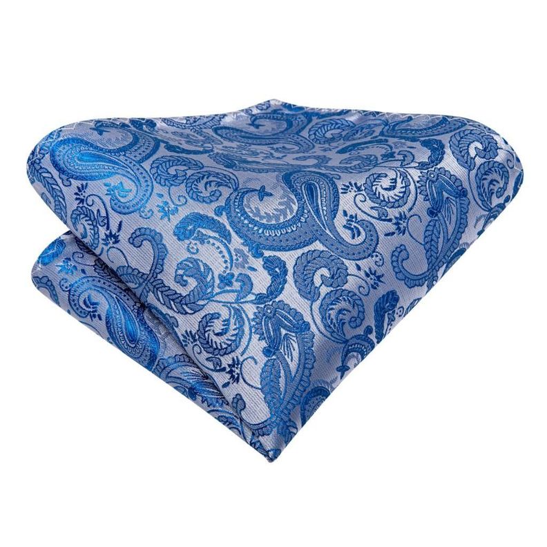 Corbata Gruesa Ascot + Paño + Colleras hombre. Celeste Manantial-3