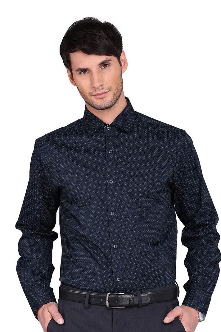 Camisa Formal Slim Fit ARROW Puntos Spandex Hombre Cuello Italiano Sin Bolsillo-0