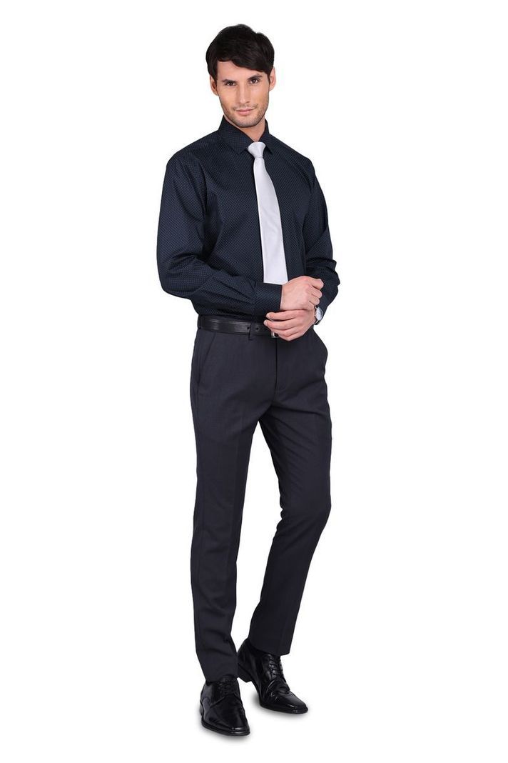 Camisa Formal Slim Fit ARROW Puntos Spandex Hombre Cuello Italiano Sin Bolsillo-3