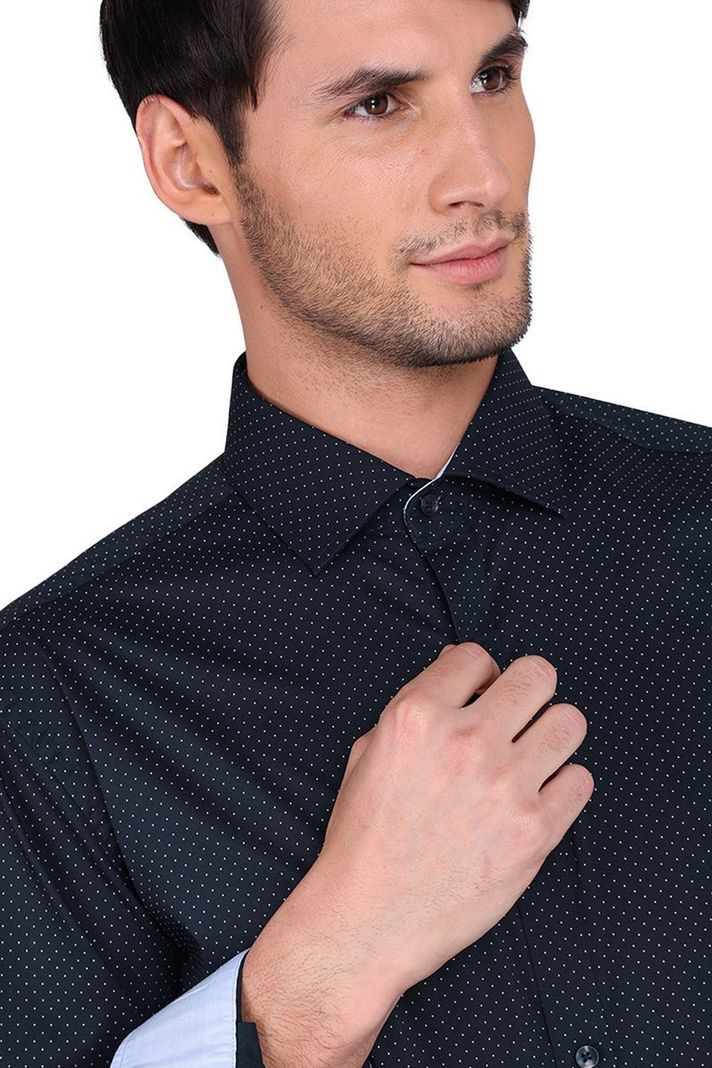 Camisa Formal Slim Fit ARROW Puntos Spandex Hombre Cuello Italiano Sin Bolsillo-4