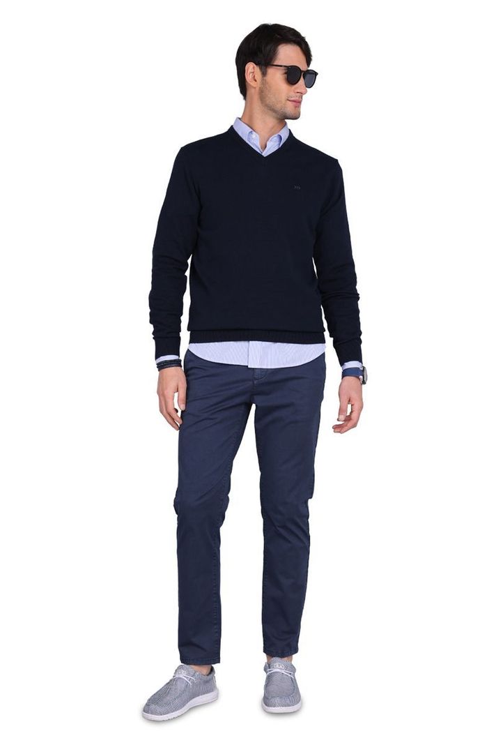 Chaleco Sweater Hombre Cuello V Manga Larga Semiformal Oficina ARROW-2