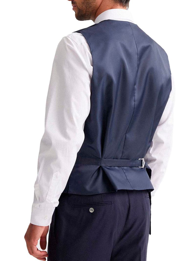 Chaqueta Formal Gilet Hombre Clásico Azul Marino Sin Mangas Matrimonio-1