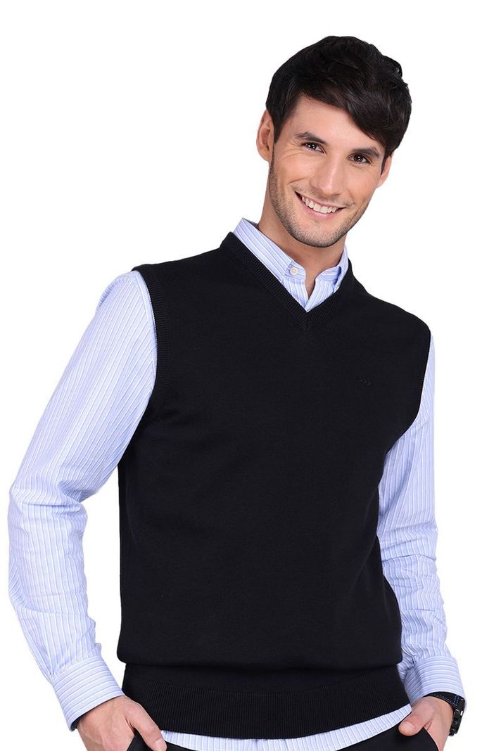 Sweater Chaleco Hombre Sin Mangas Cuello V semiformal para trabajo Arrow-0