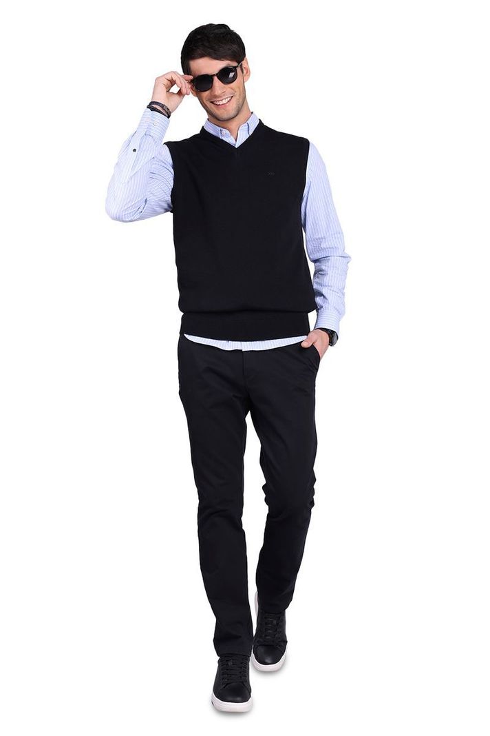 Sweater Chaleco Hombre Sin Mangas Cuello V semiformal para trabajo Arrow-2