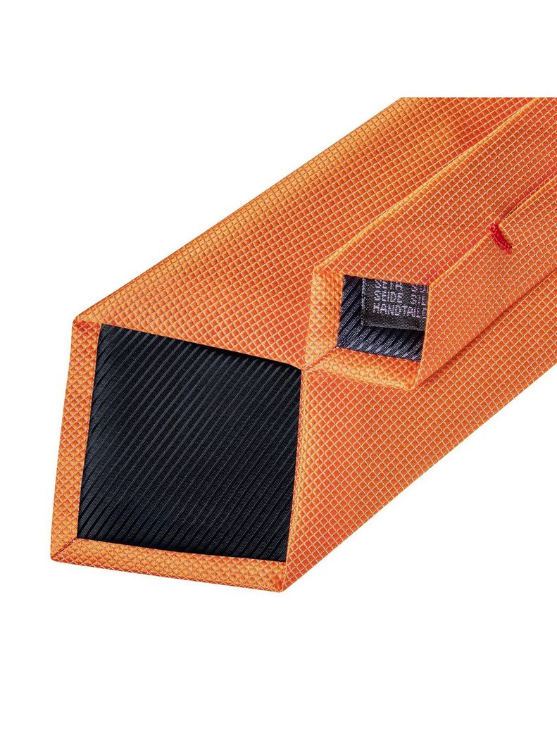 Set Corbata + Paño + Collera formal hombre. Modelo Naranjo Classic-4