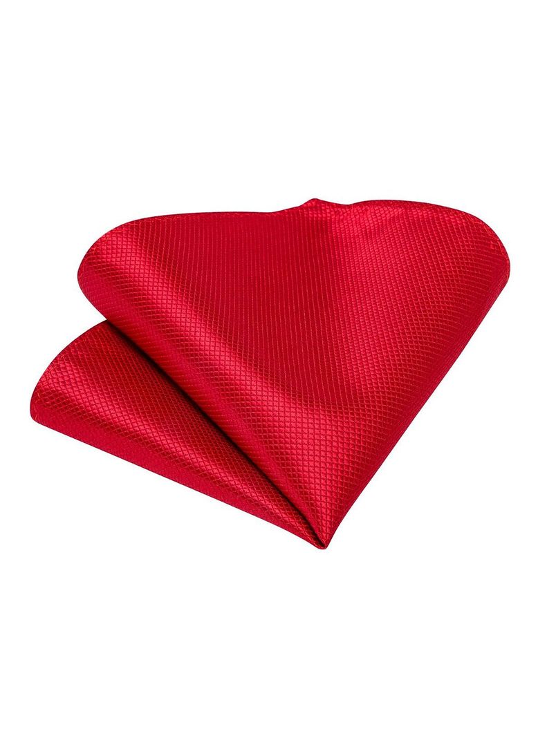 Set Corbata + Paño + Collera formal hombre. Modelo Rojo Classic-3