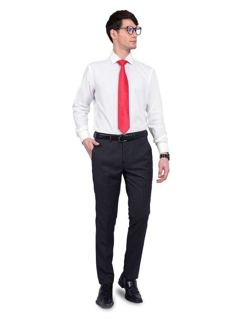 Camisa Blanca Van Heusen Hombre Formal Tailored Fit Sin Bolsillo Cuello Italiano-3