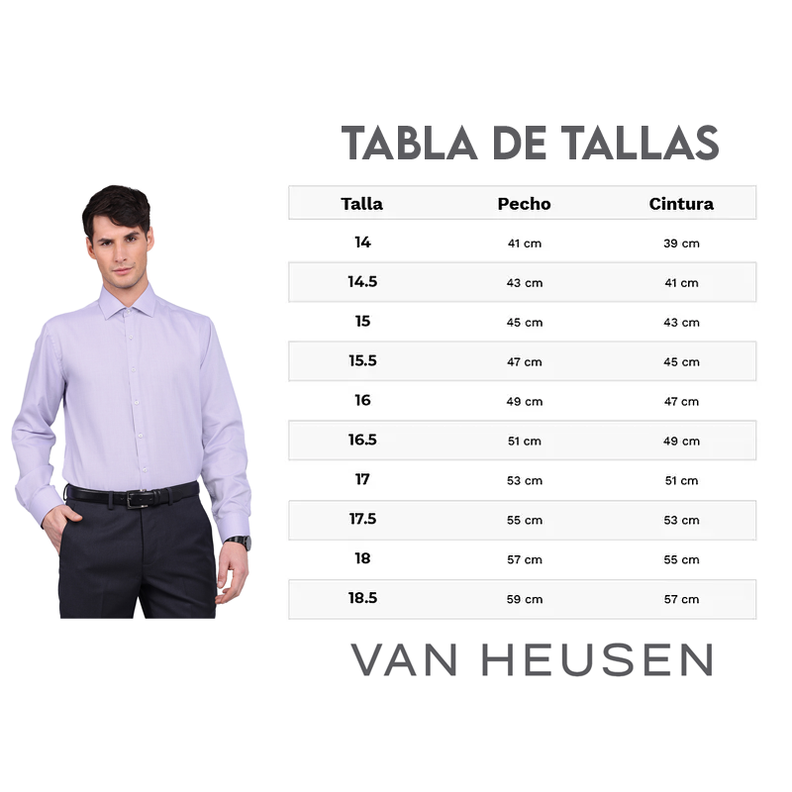 Camisa Blanca Van Heusen Hombre Formal Tailored Fit Sin Bolsillo Cuello Italiano-6