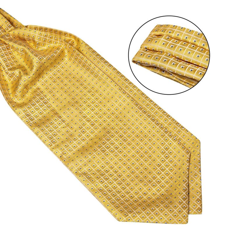Corbata Gruesa Ascot + Paño + Colleras hombre. Solinario-3