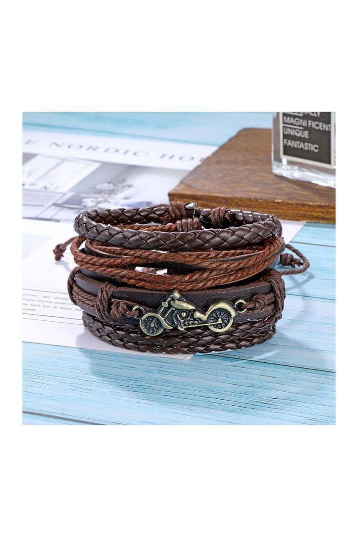 Pulsera Cuero Unisex. Modelo Motorlove-2