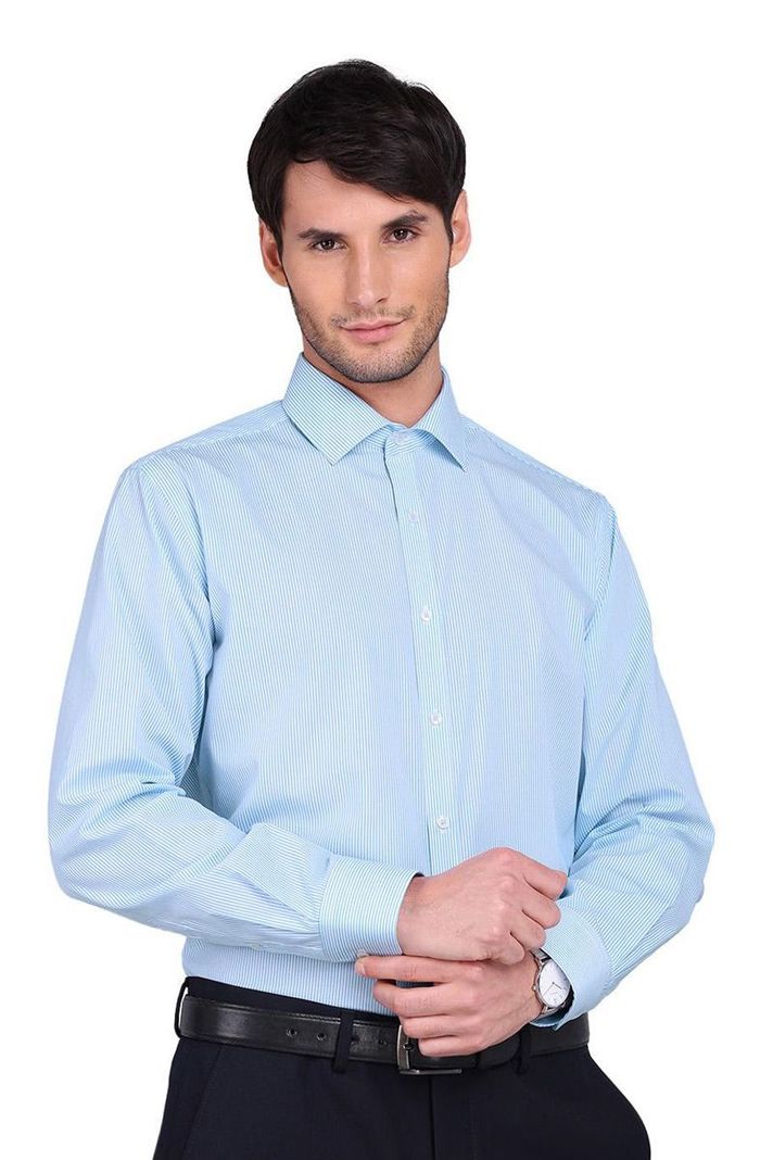 Camisa ARROW Slim Fit Formal a Rayas Hombre Cuello Italiano Sin Bolsillo-0