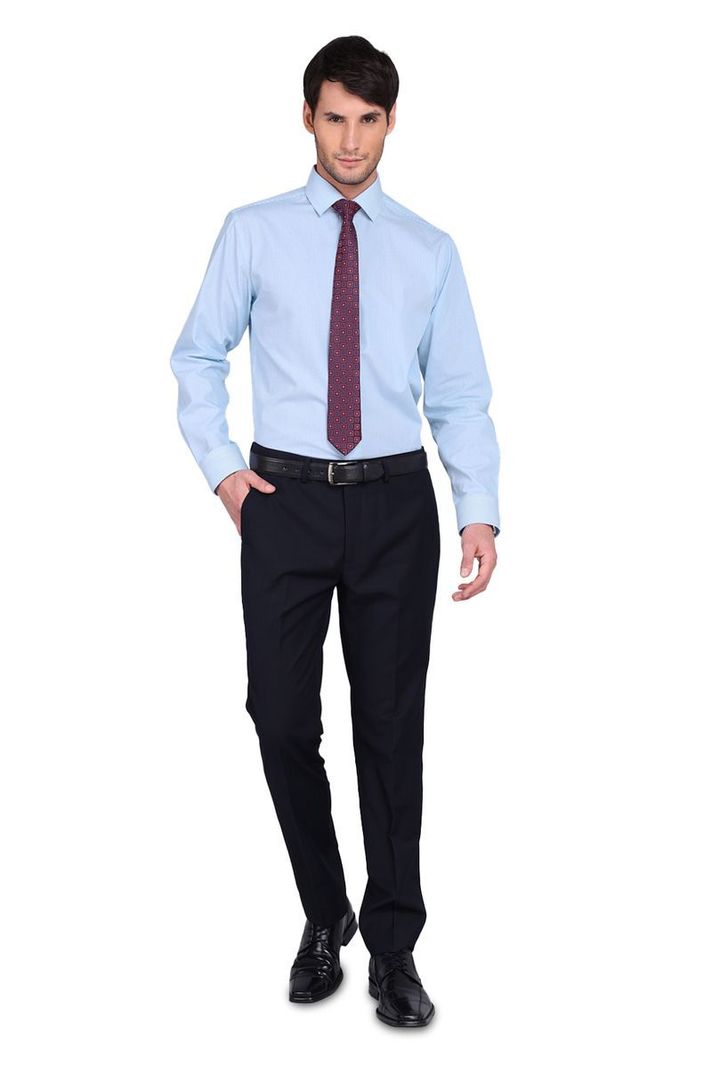 Camisa ARROW Slim Fit Formal a Rayas Hombre Cuello Italiano Sin Bolsillo-3