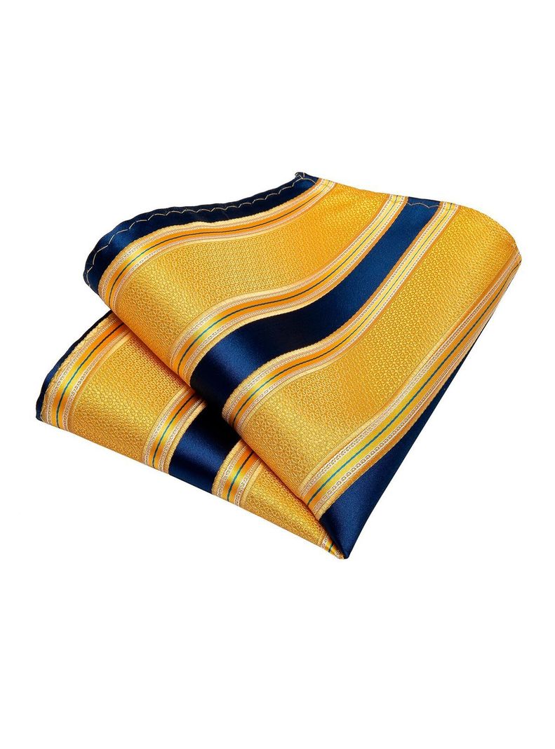 Set Corbata + Paño + Collera formal hombre. Modelo Oro y Cielo-3