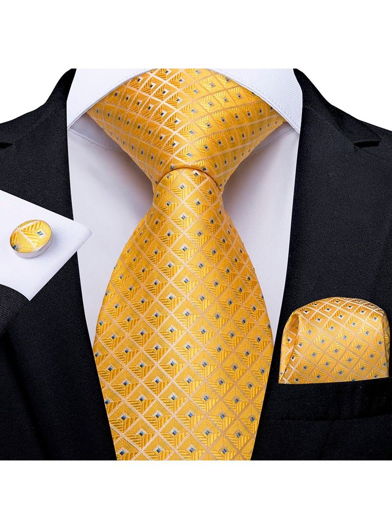 Set Corbata + Paño + Collera formal hombre. Modelo Solinario-1
