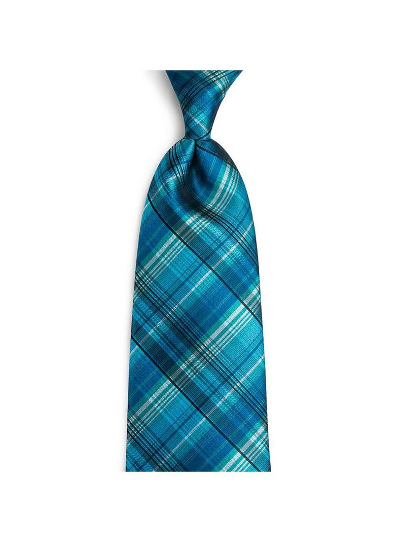 Corbata Hombre Seda + Paño + Colleras formal. Modelo Azul Cenizas-3