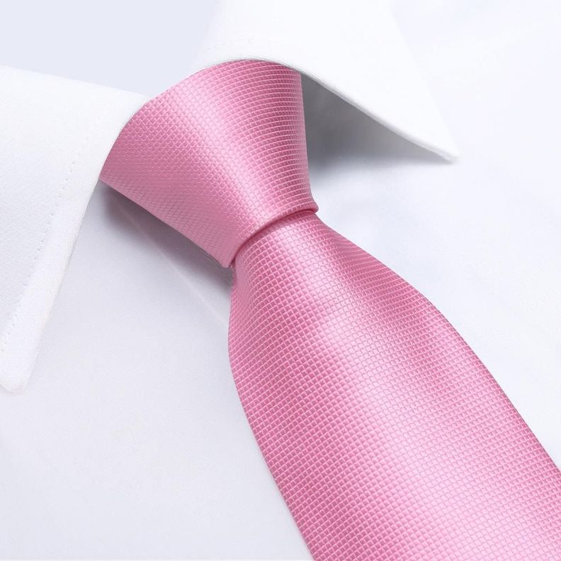 Set Corbata + Paño + Collera formal hombre. Modelo Rosa Classic-3