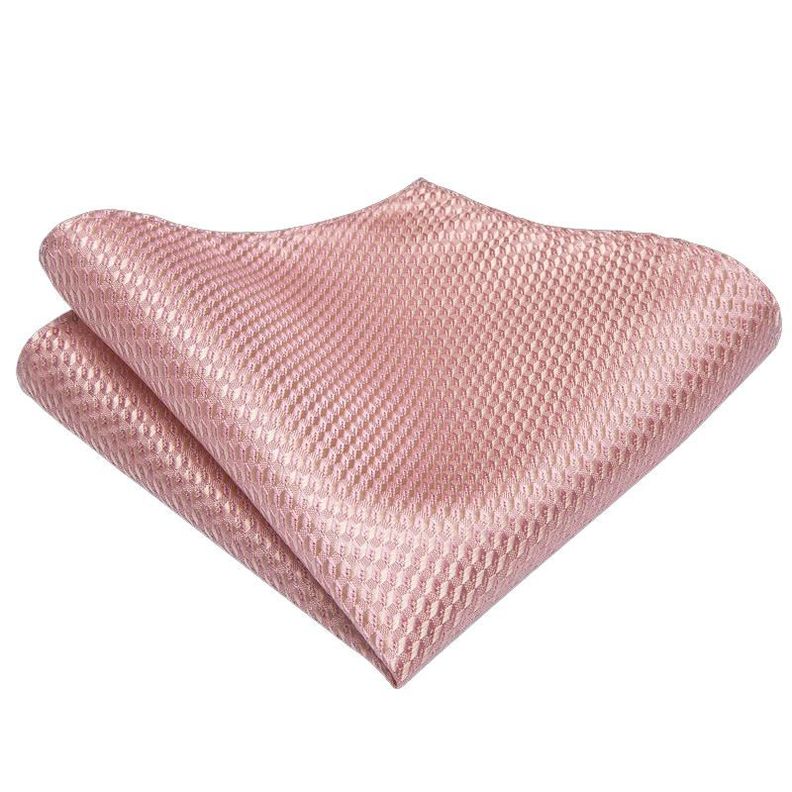 Corbata Rosa Hombre Seda + Paño + Colleras. Modelo Palo Rosa-3