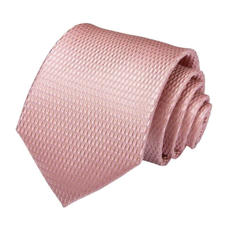 Corbata Rosa Hombre Seda + Paño + Colleras. Modelo Palo Rosa-4