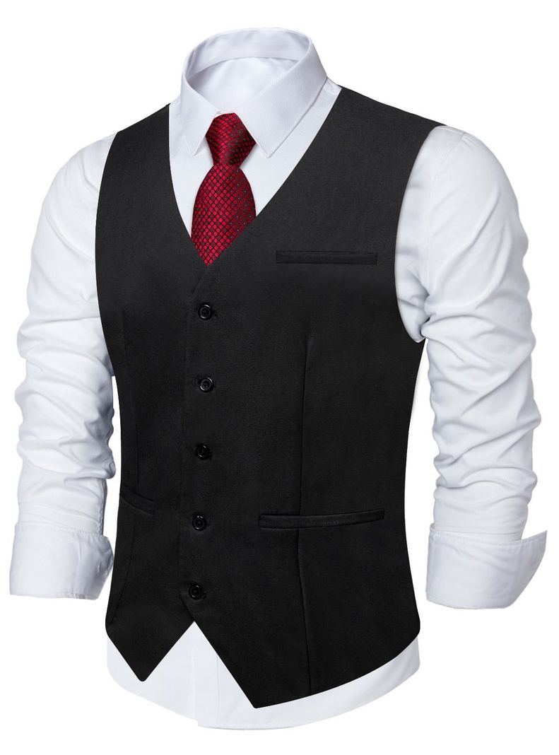Chaleco Gilet Hombre Chaqueta formal sin mangas Matrimonio-0