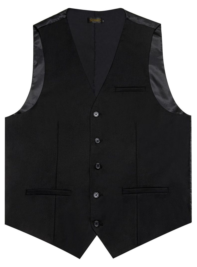 Chaleco Gilet Hombre Chaqueta formal sin mangas Matrimonio-1
