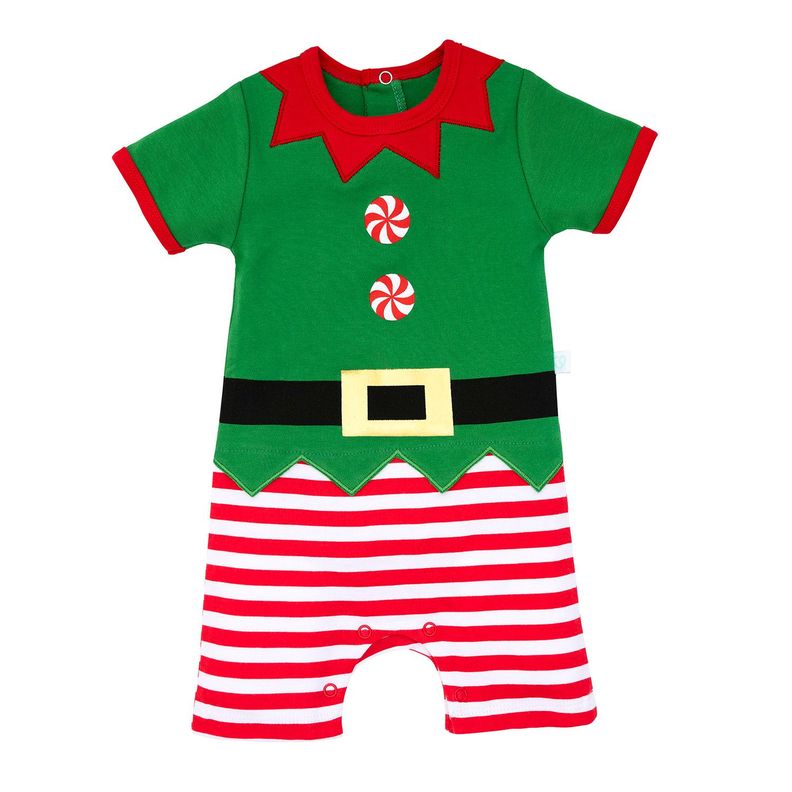 Enterito Bambino Navidad Duende Verde 9-12 Meses-1