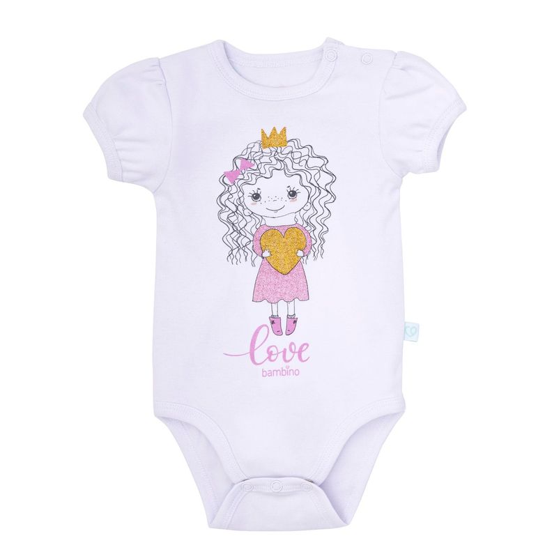 Set 2 Bodys Manga Corta Rosado Princesa Niña 12 - 18 Meses-3