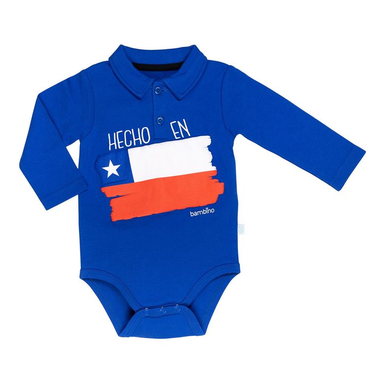 Body Chile Azul Bandera Nino 12-18 meses