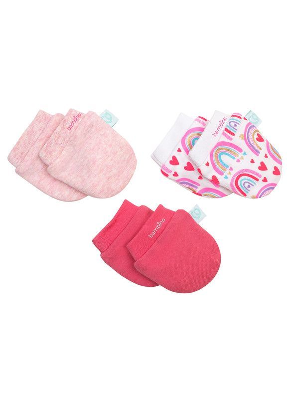 Set 3 Piezas Mitones Bambino Creations Arcoiris Fucsia-0