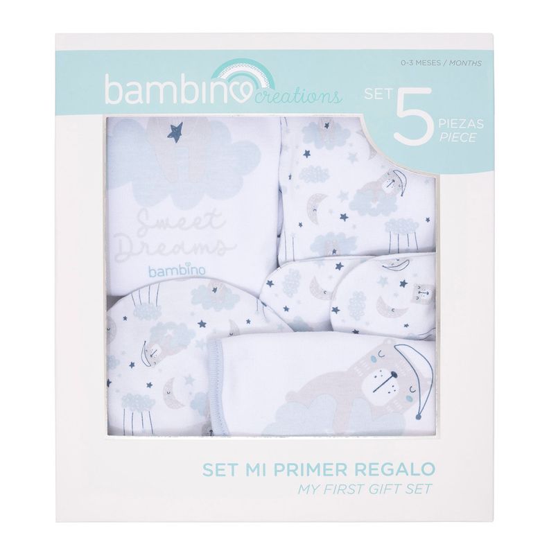 Baby Gift Bambino Set 5 Piezas Blanco Oso Nino