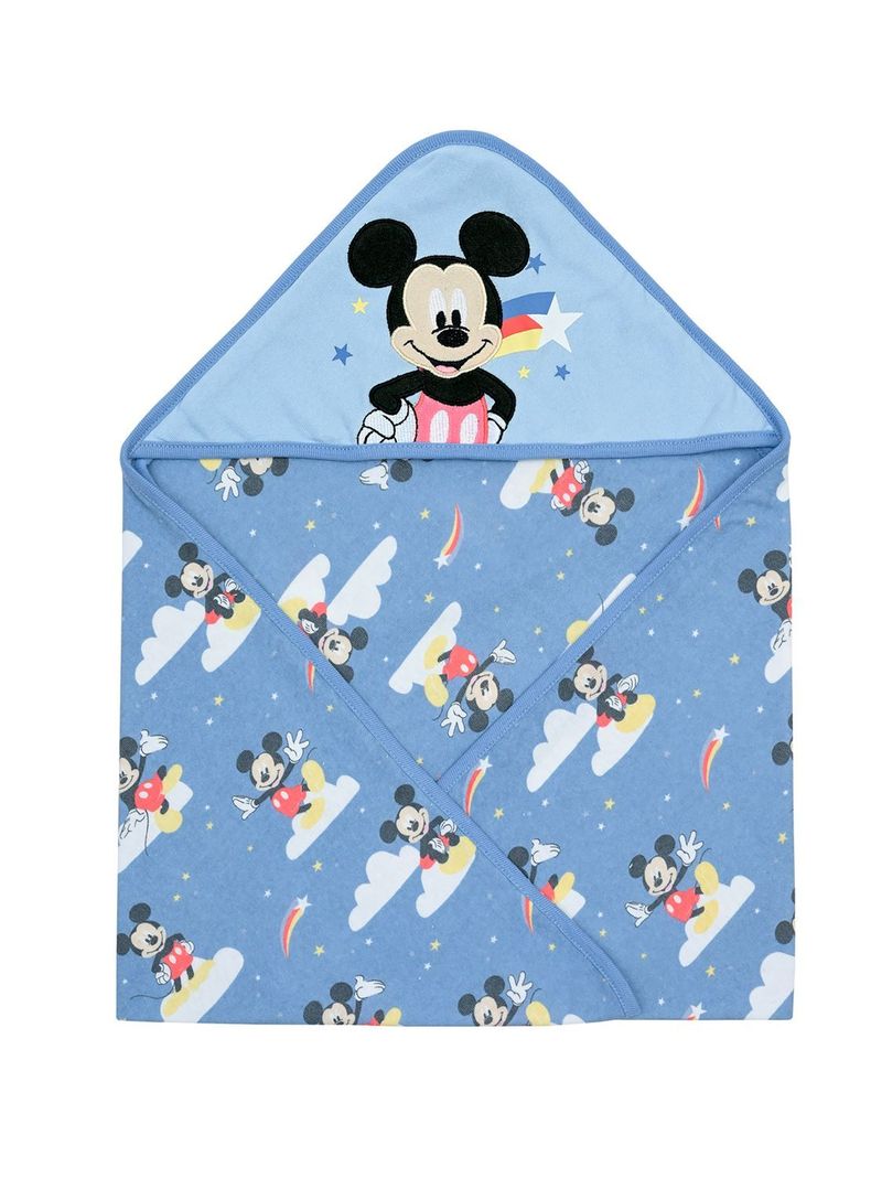 Toalla Capucha Bambino  Mickey Estrella Fugaz Azul-0