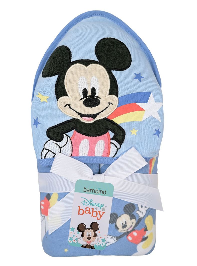 Toalla Capucha Bambino  Mickey Estrella Fugaz Azul-1