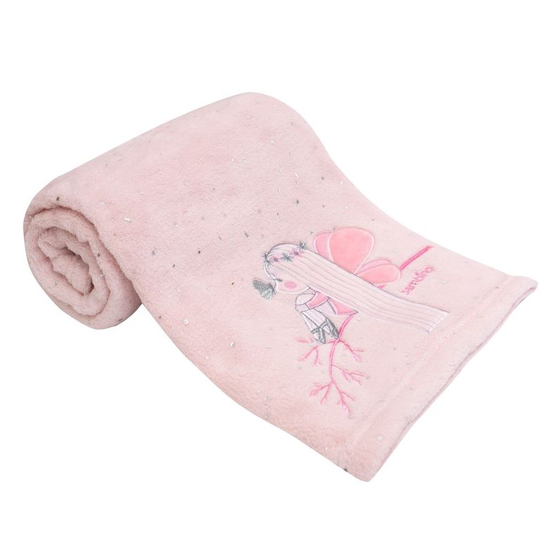 Frazada De Coral Plush Rosado Hada Niña-1