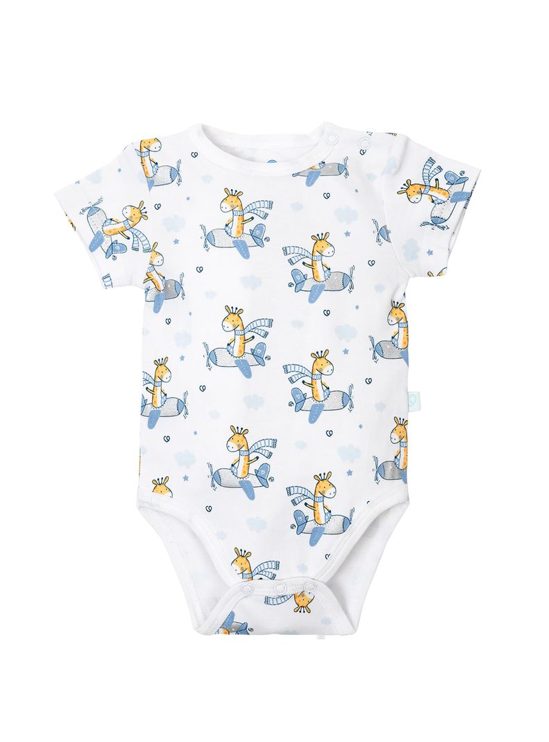 Set 2 Body Manga Corta Celeste Jirafa Niño 6-9M-3