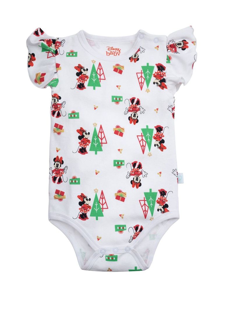 Set 4 Piezas Navidad Blanco Minnie Niña 0-3 Meses-2