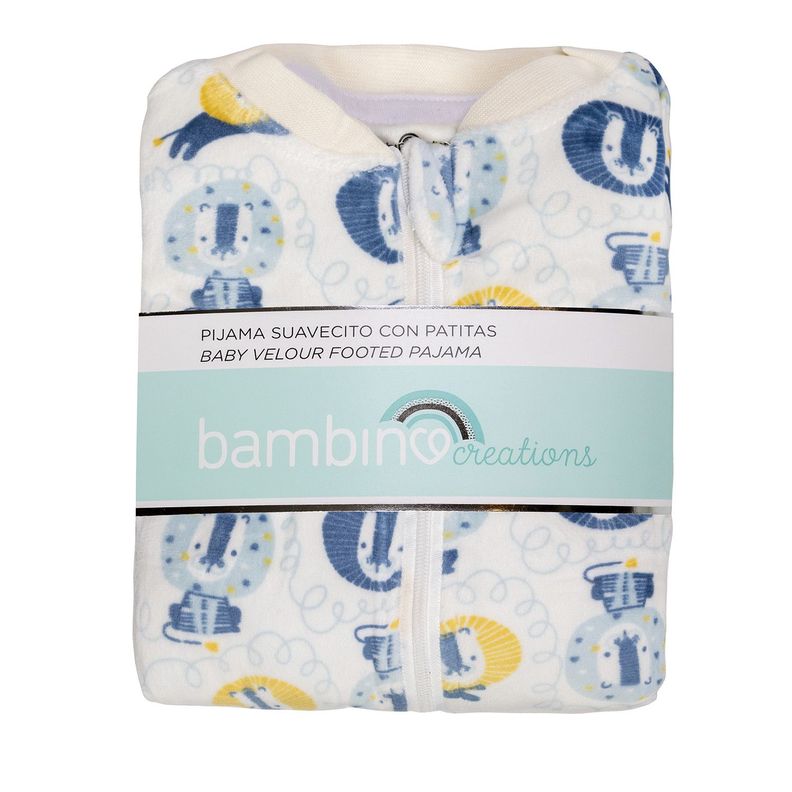 Piezas Pijama Suavecito Bambino Creations Leon Blanco-0