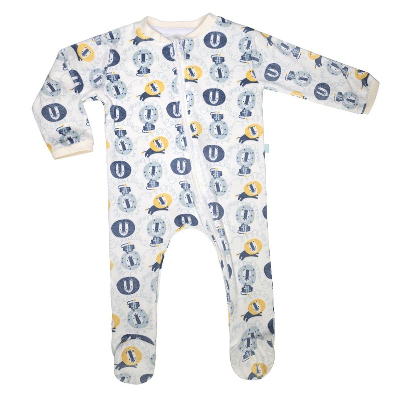 Piezas Pijama Suavecito Bambino Creations Leon Blanco-1