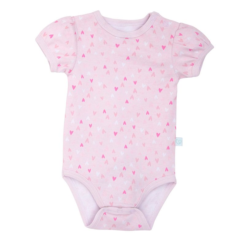 Set 2 Bodys Manga Corta Rosado Princesa Niña 0 - 3 Meses-3