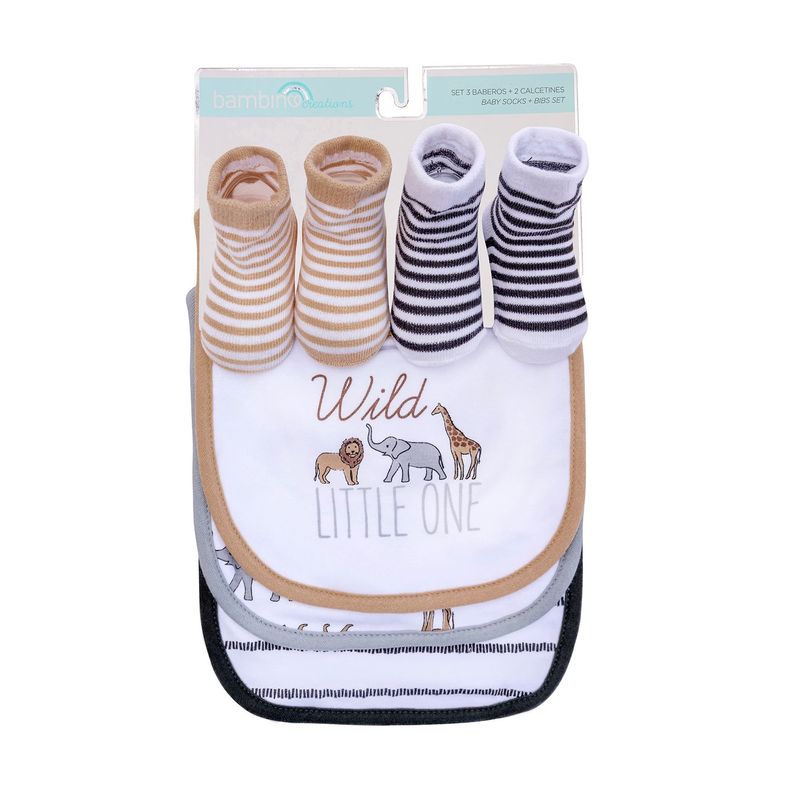 Set Baberos + Calcetines Niño Wild Bambino-0