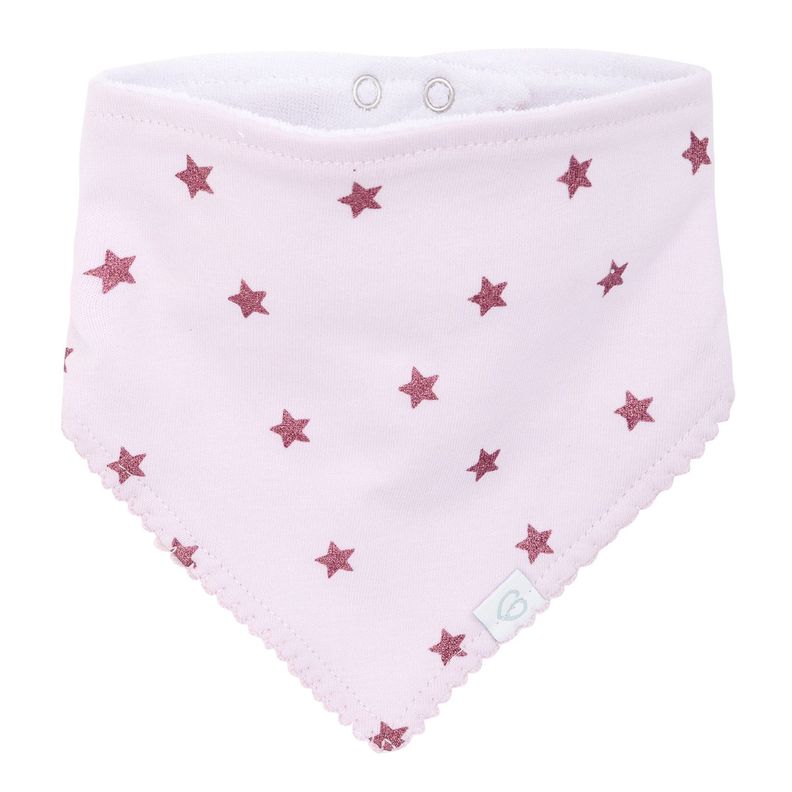 Set 2 Babero Bandana Gris Niña Luna-1