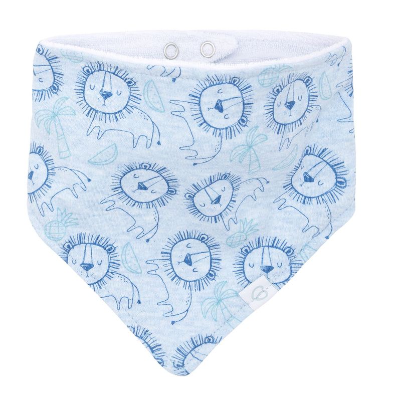 Set 2 Babero Bandana Blanco Leon Niño-3